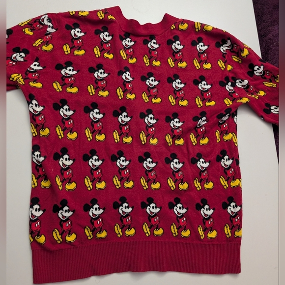 Disney Women's Red Cardigan with Mickey Mouse Pattern - Picture 5 of 8